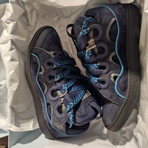 Lanvin Curb Sneaker Blue/Gray New With Box EU 44
